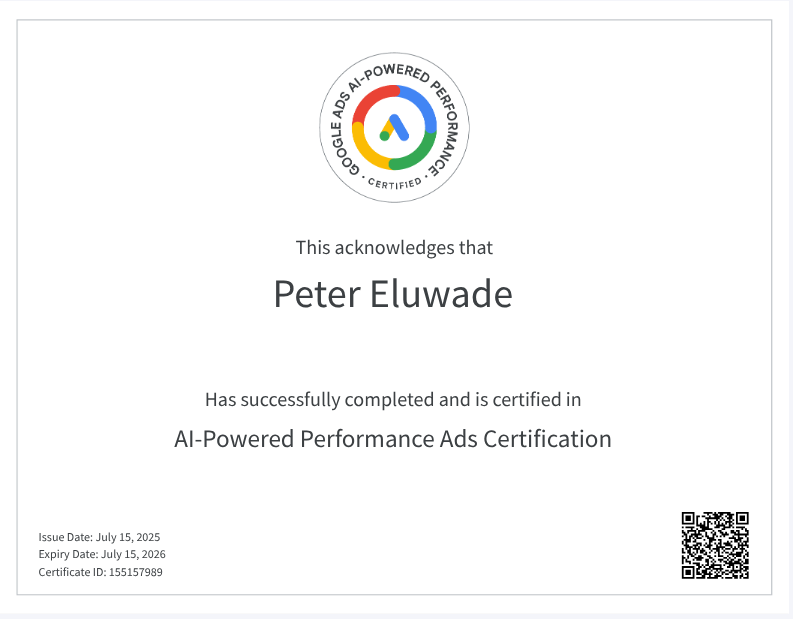 AI-Powered Performance Ads Certification